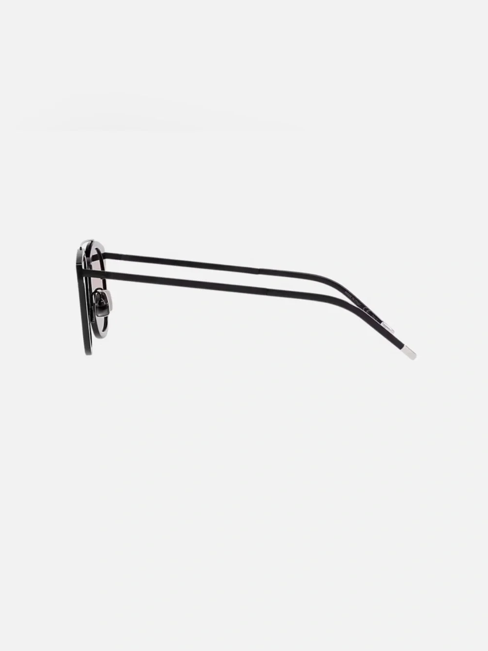 Saint Laurent Black Frame Sunglasses with Brown Lenses